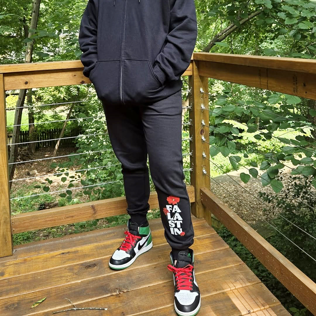 Falastin Poppy fleece sweatpants (Unisex)