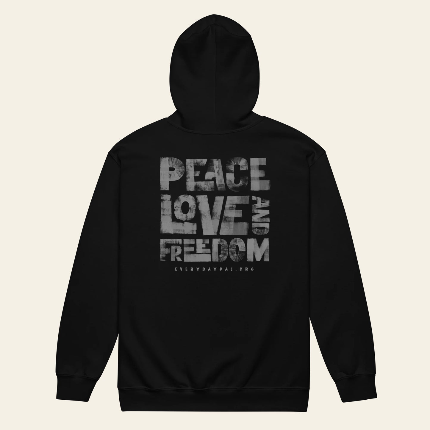 Peace Love & Freedom zip hoodie (Unisex)