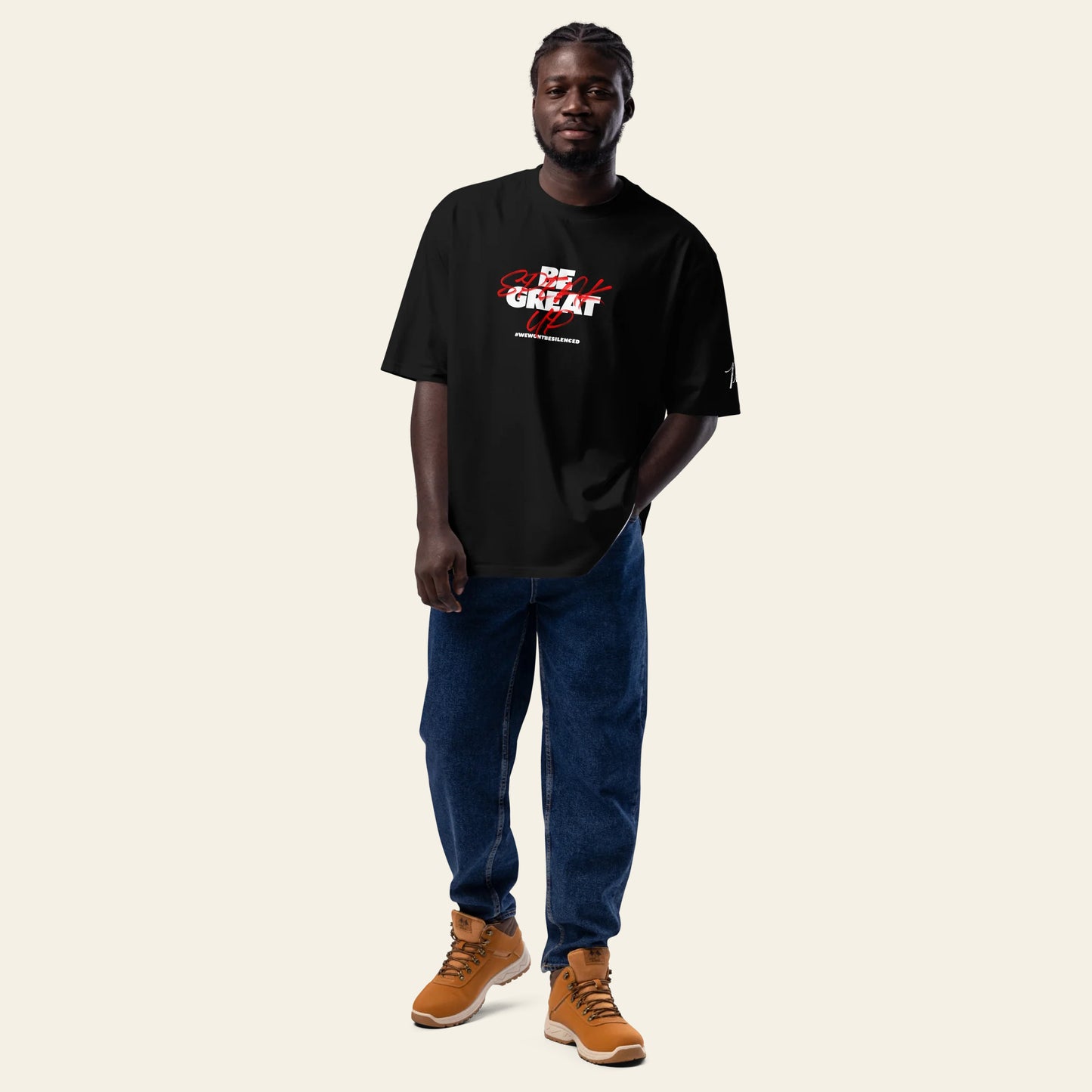 Be Great, Speak Up Oversized heavyweight t-shirt