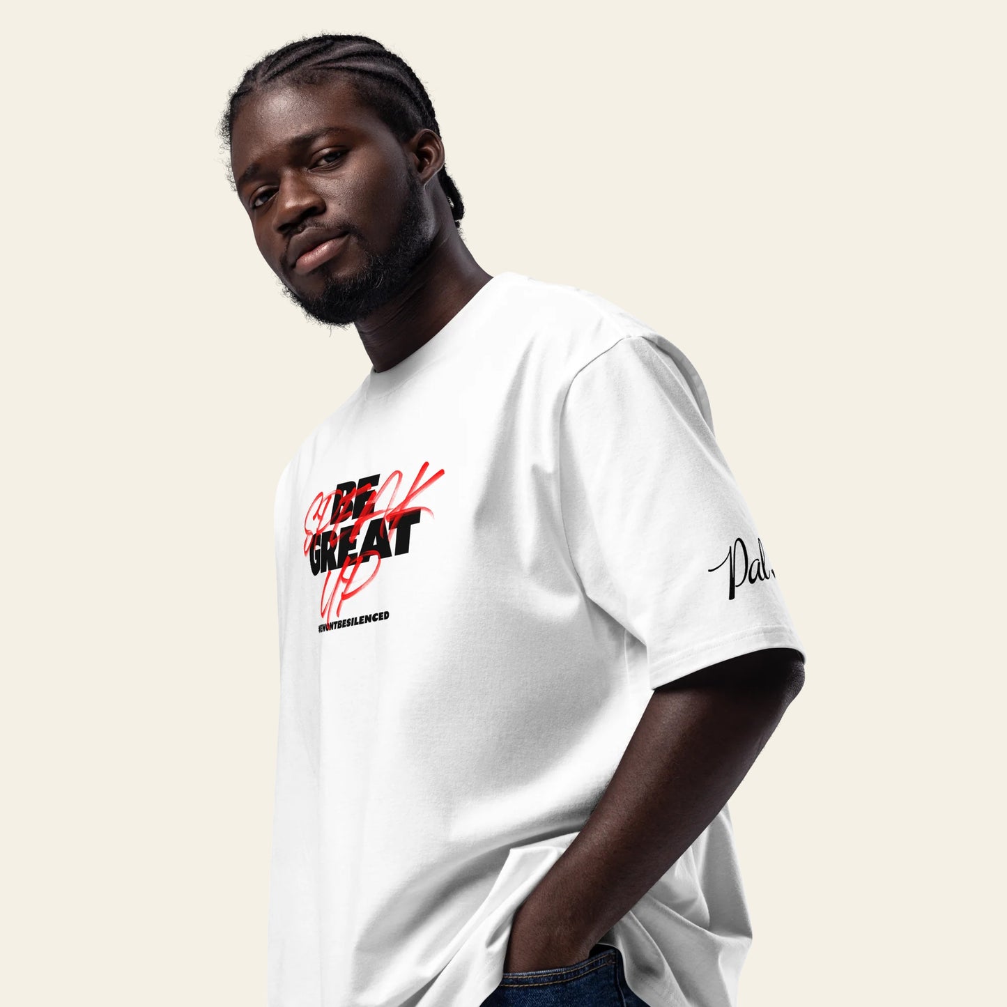 Be Great, Speak Up Oversized heavyweight t-shirt