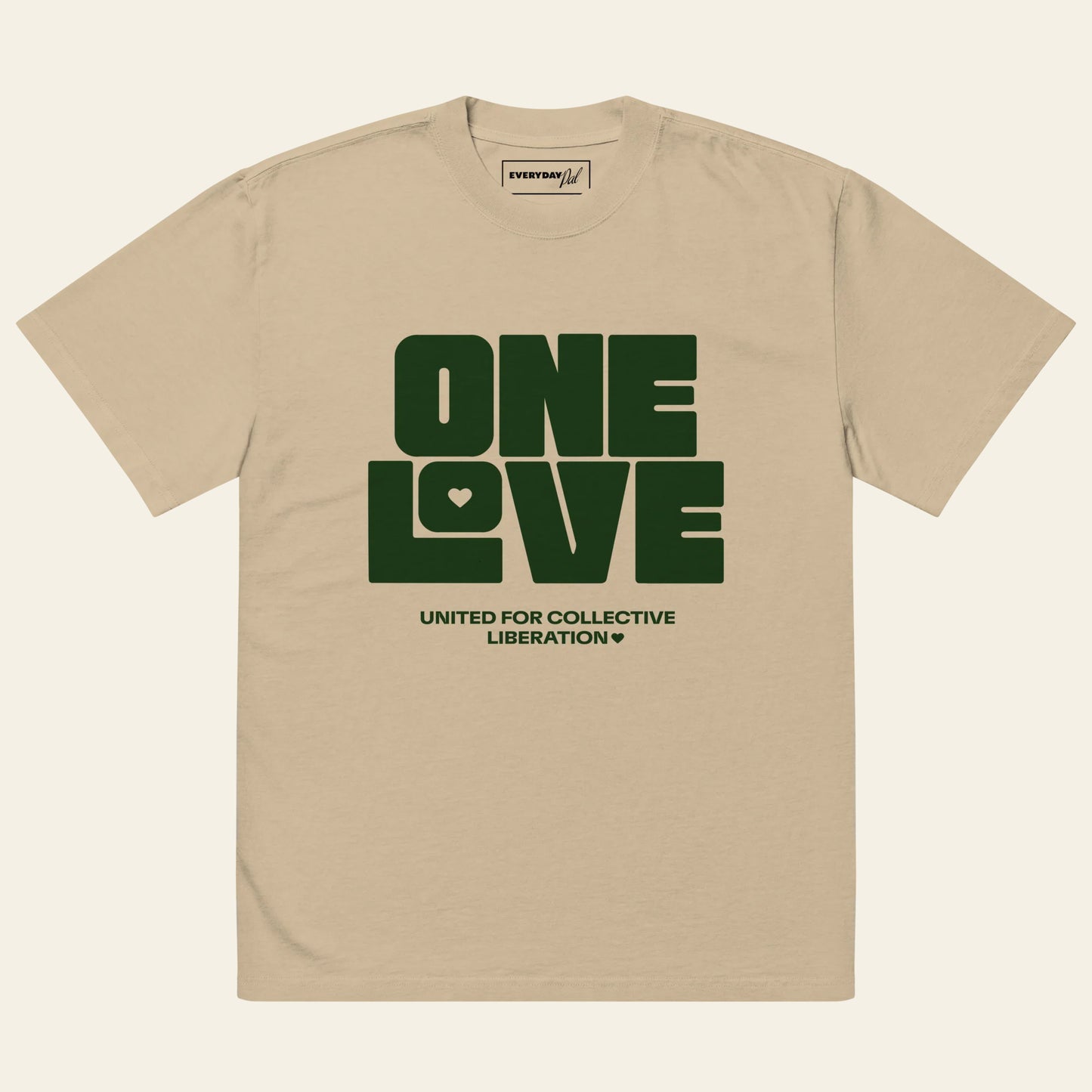 One Love Oversized faded t-shirt (Unisex)