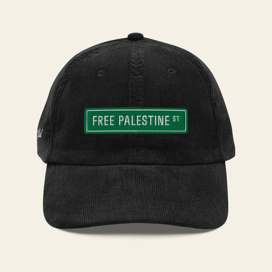 Free Palestine St Vintage Corduroy Cap