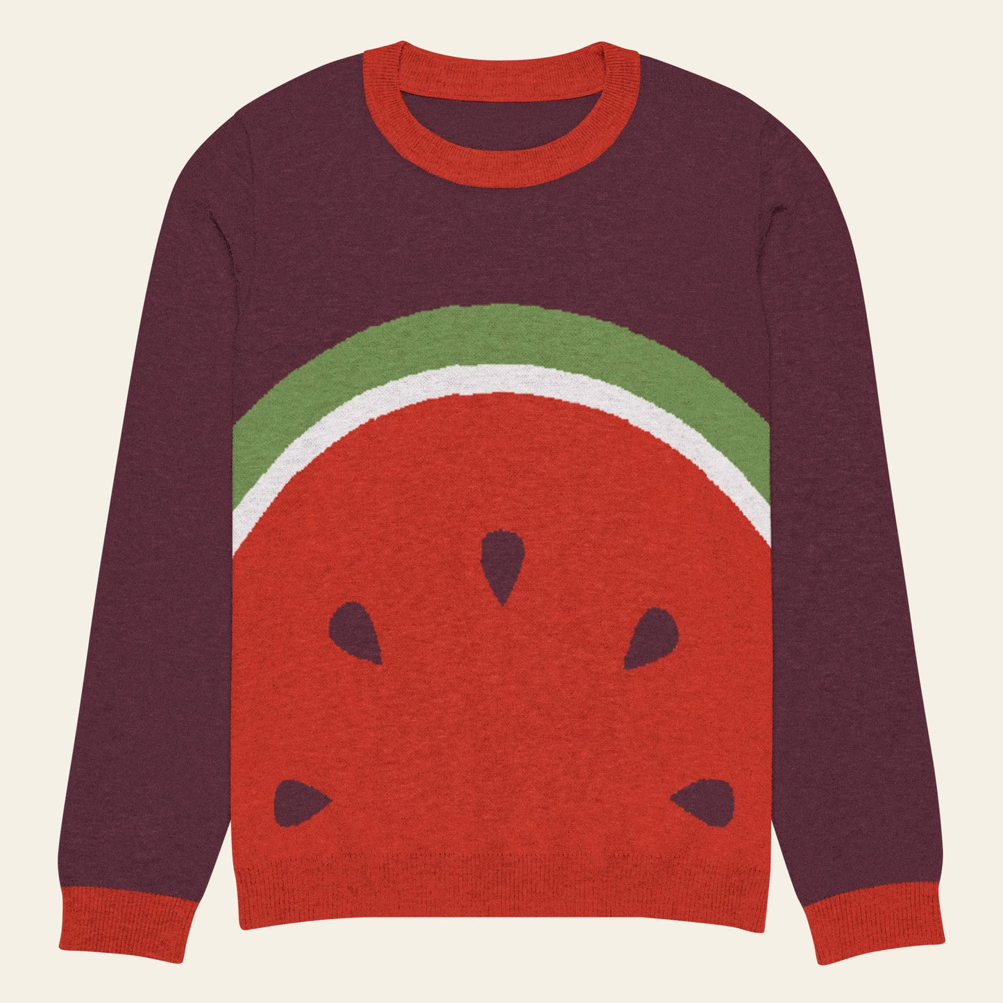 Melon Knitted Crew Neck Sweater