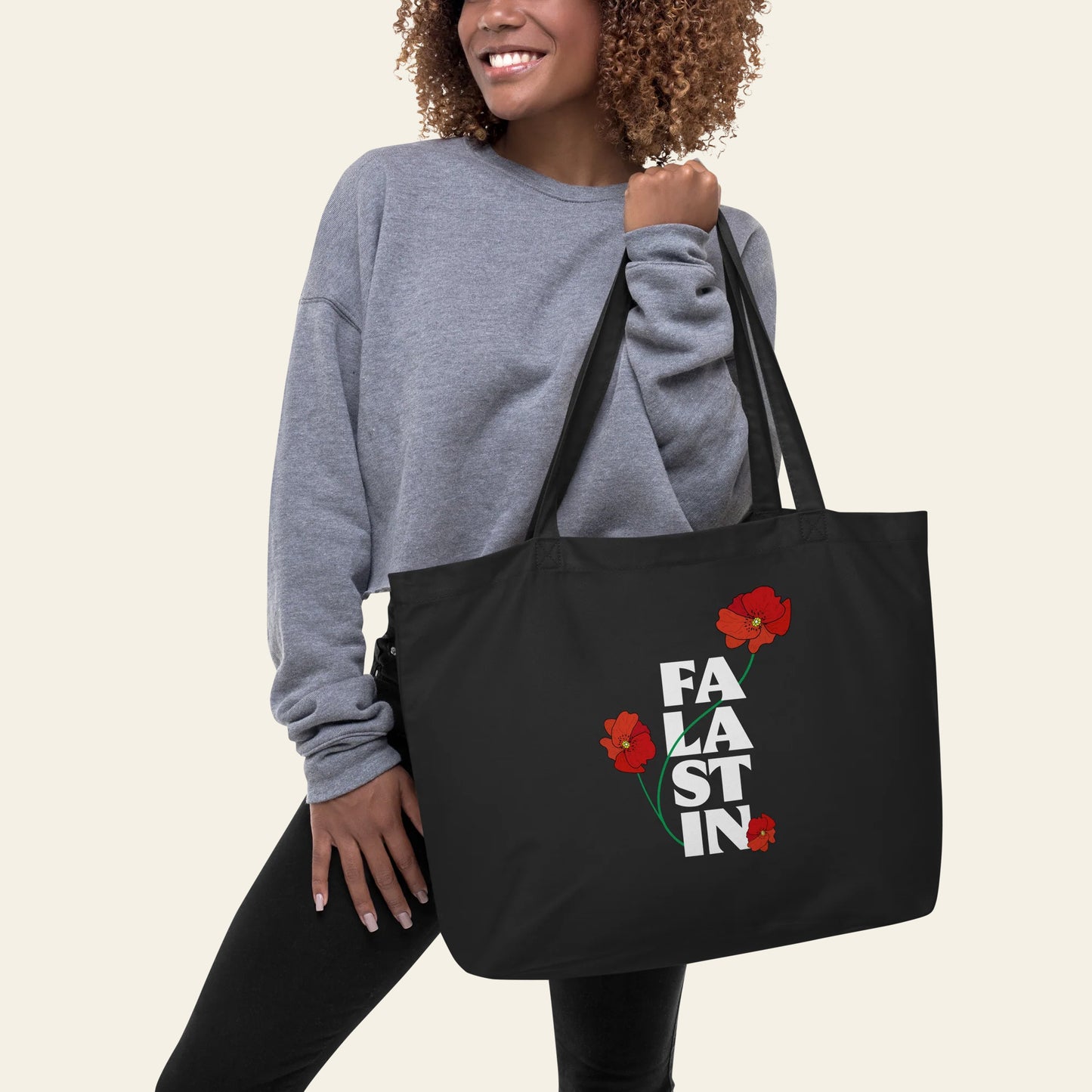 Falastin Poppy tote bag