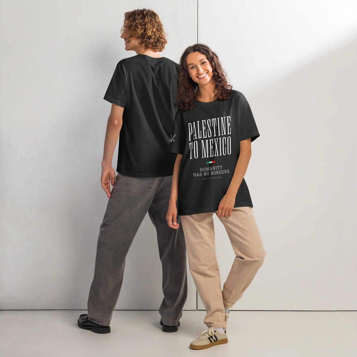 Palestine to Mexico Humanity oversized t-shirt (Unisex)