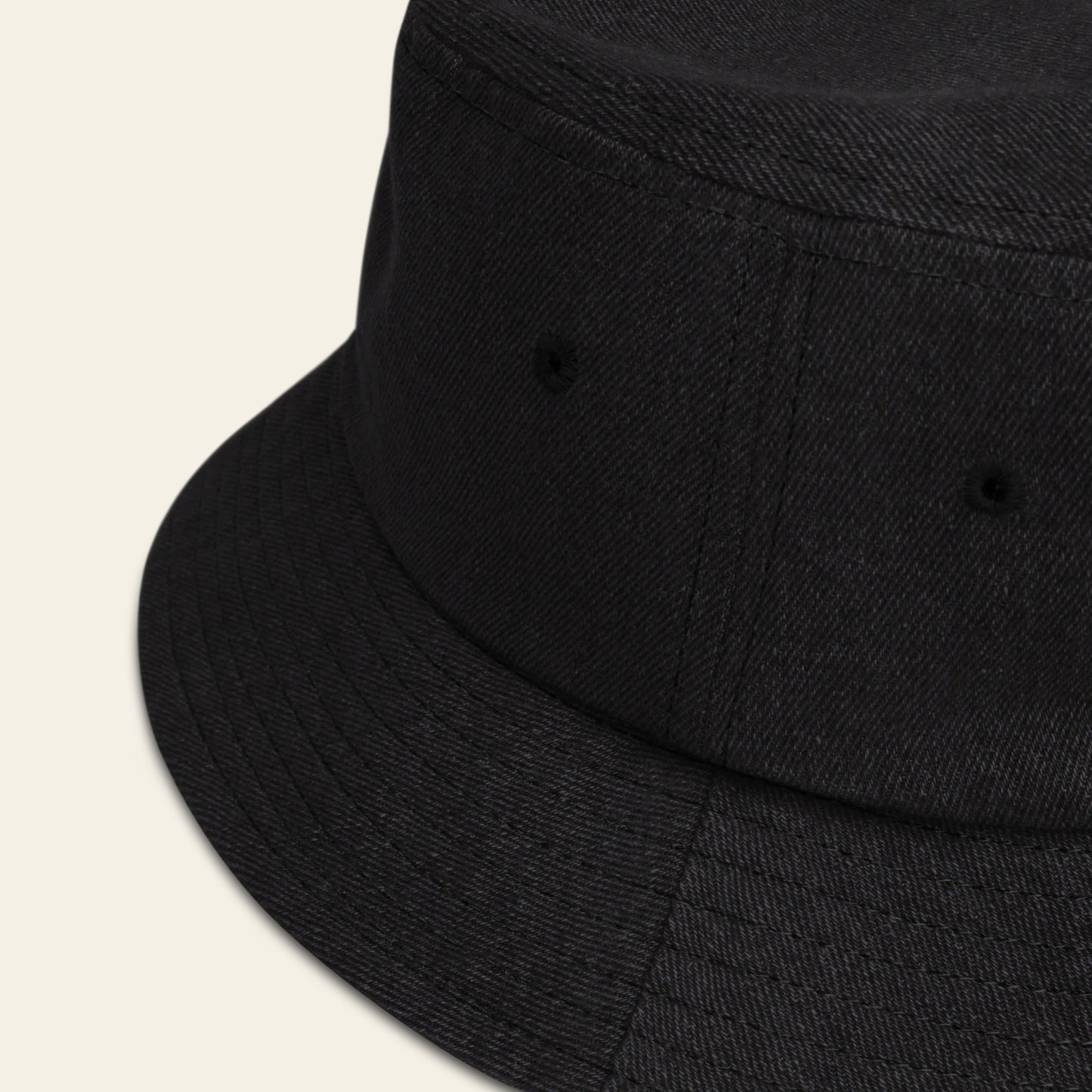 Poppy Flower denim bucket hat