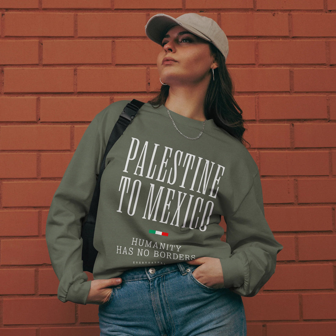 Palestine to Mexico heavyweight long sleeve shirt