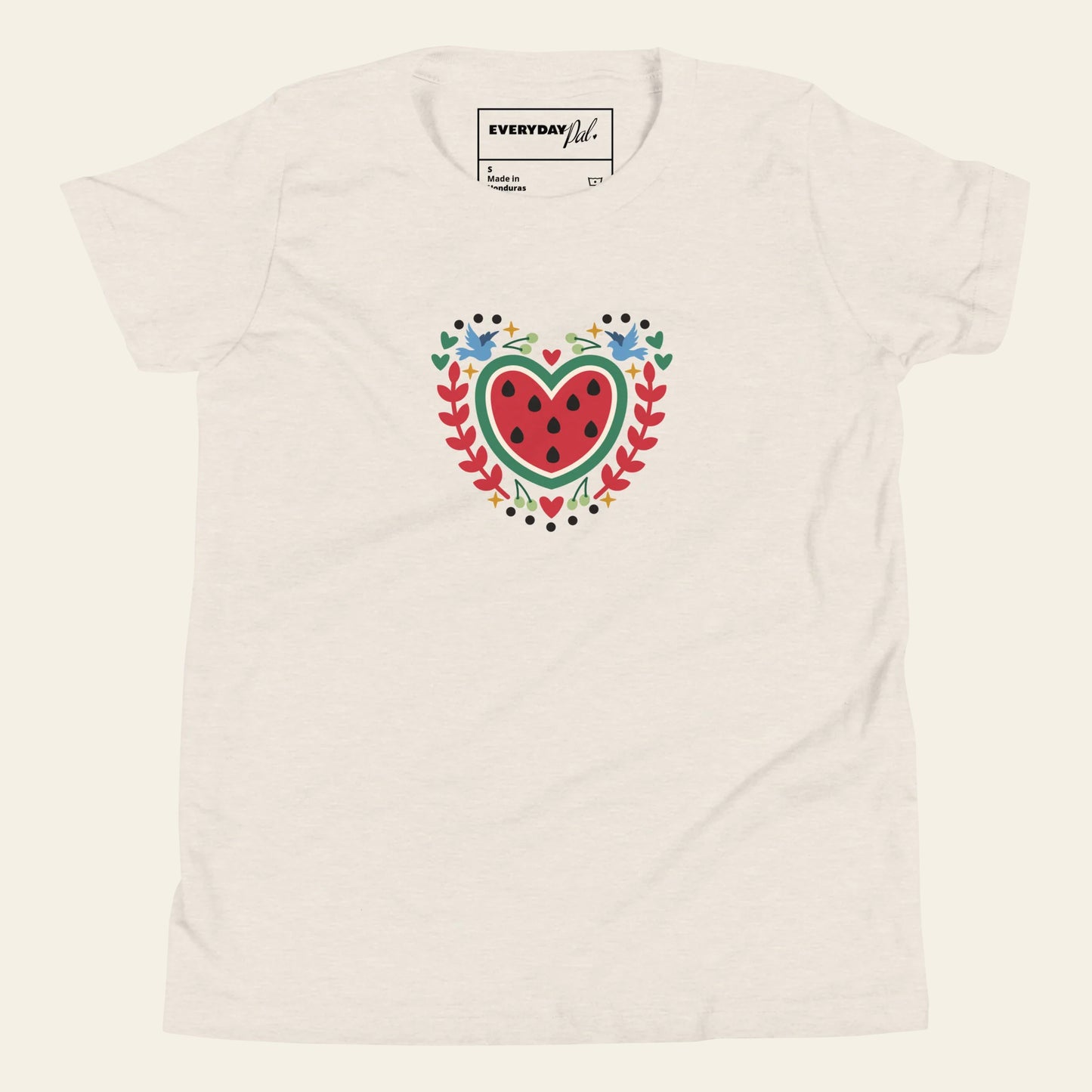 Youth Watermelon Heart T-Shirt (Short Sleeve)