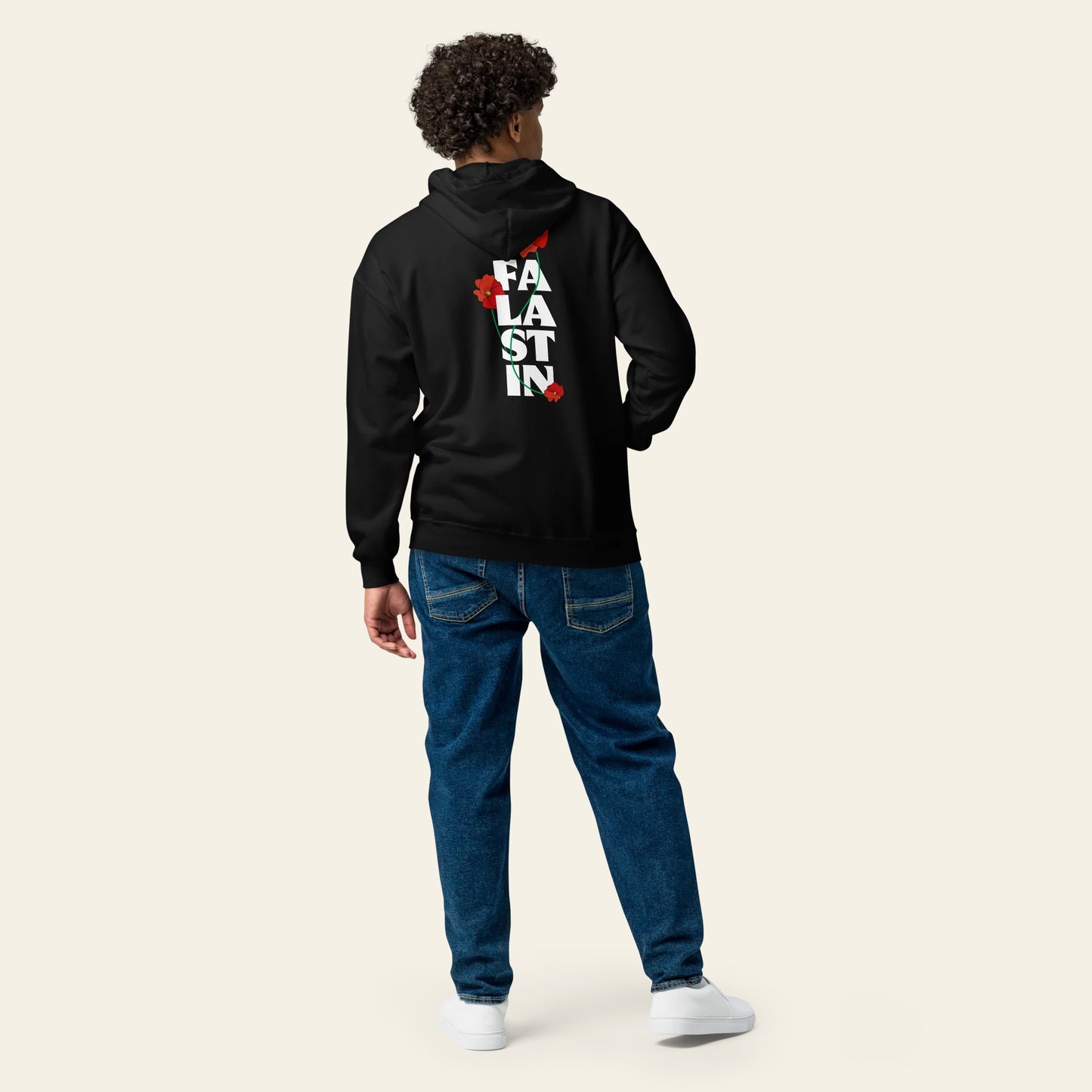 Falastin Poppy Zip Hoodie (Unisex)