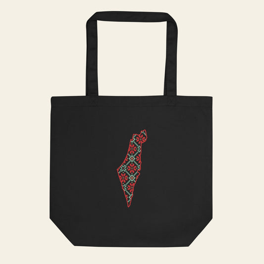Palestine Tatreez Eco Tote Bag