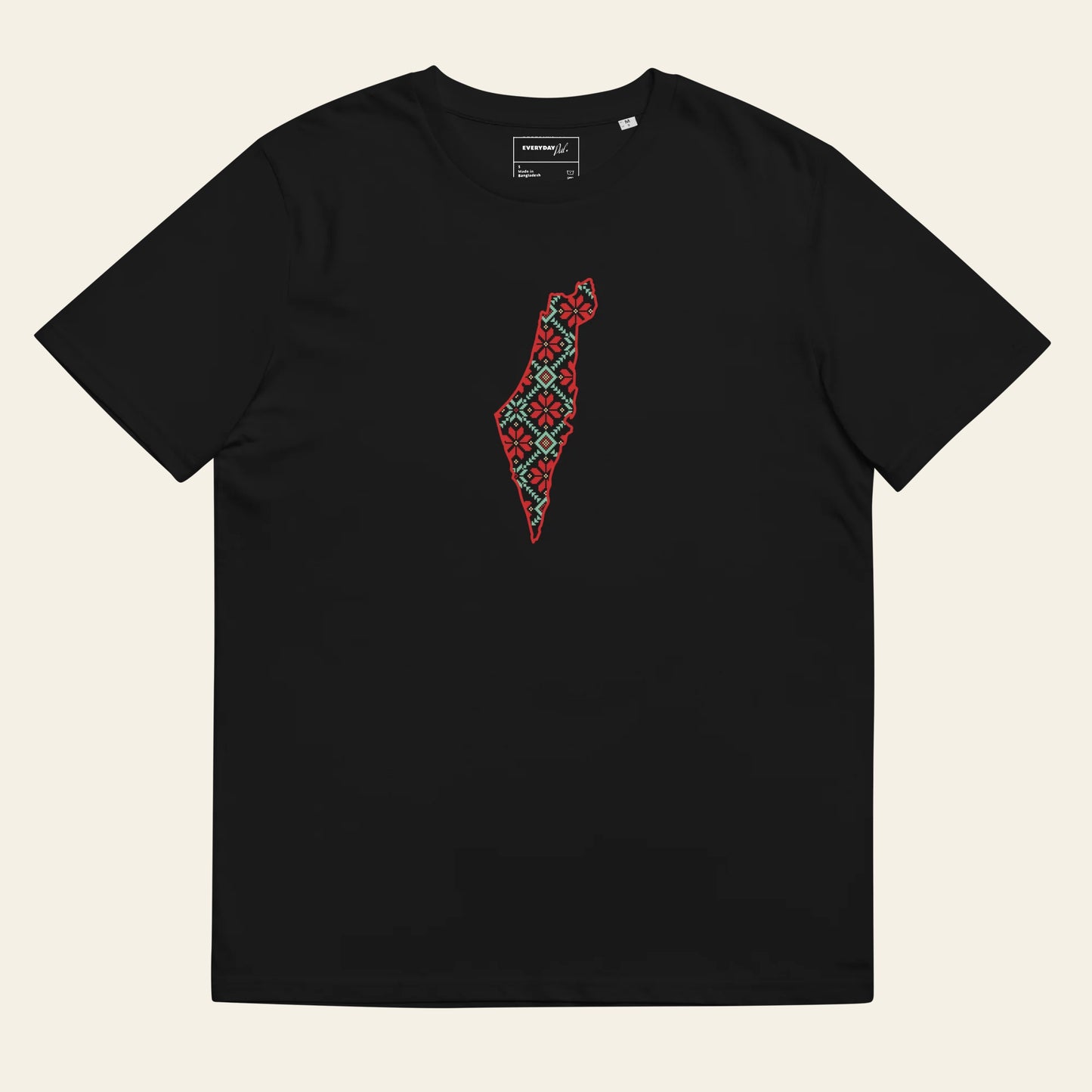 Palestine Unisex organic ribbed neck t-shirt