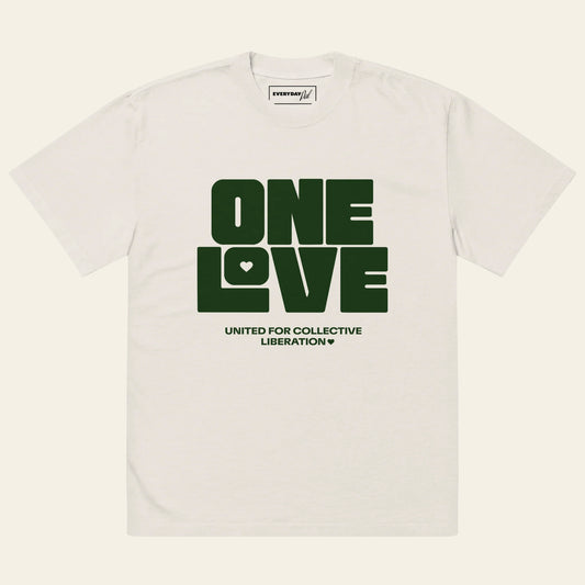 One Love Oversized faded t-shirt (Unisex)