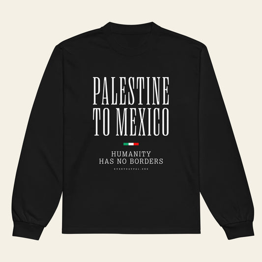 Palestine to Mexico heavyweight long sleeve shirt