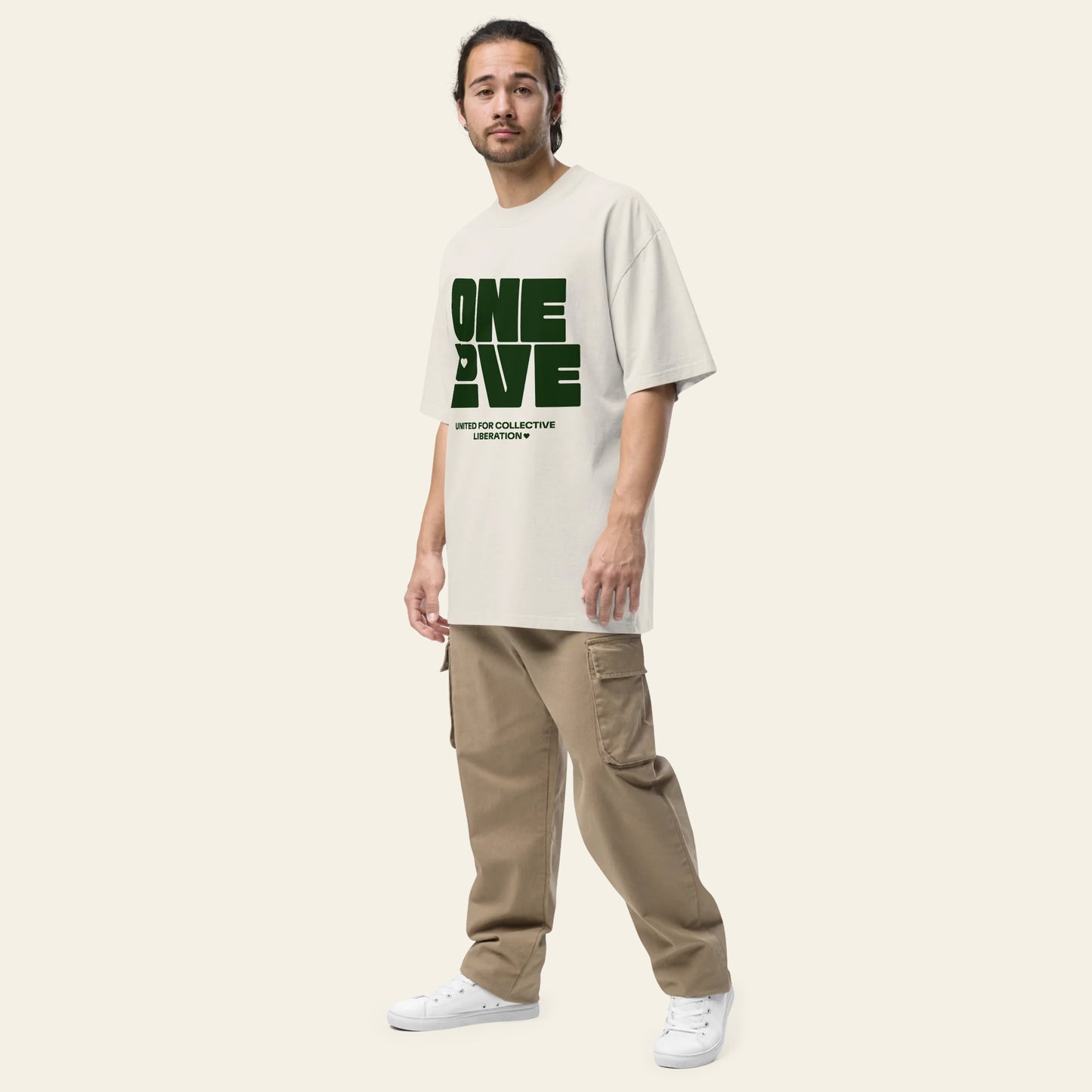 One Love Oversized faded t-shirt (Unisex)