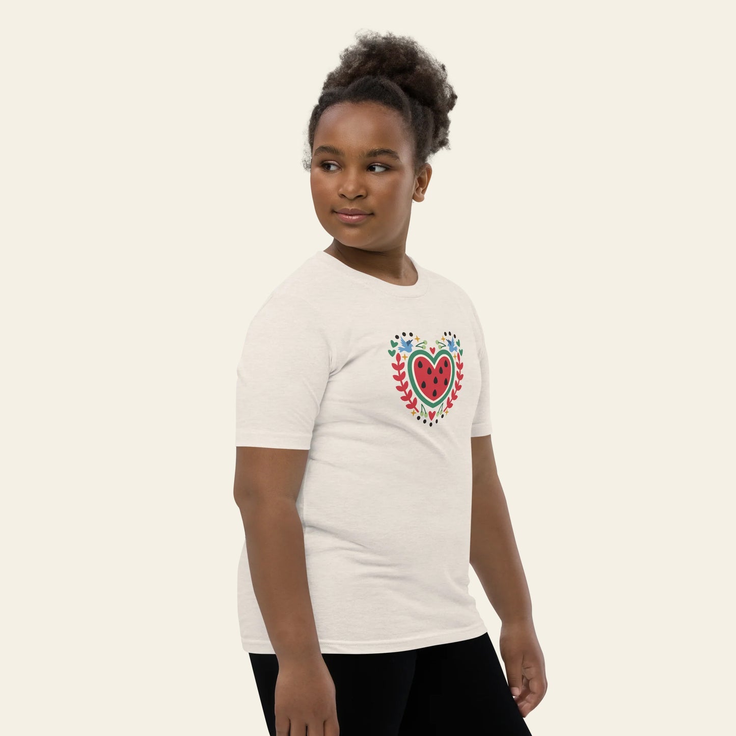 Youth Watermelon Heart T-Shirt (Short Sleeve)