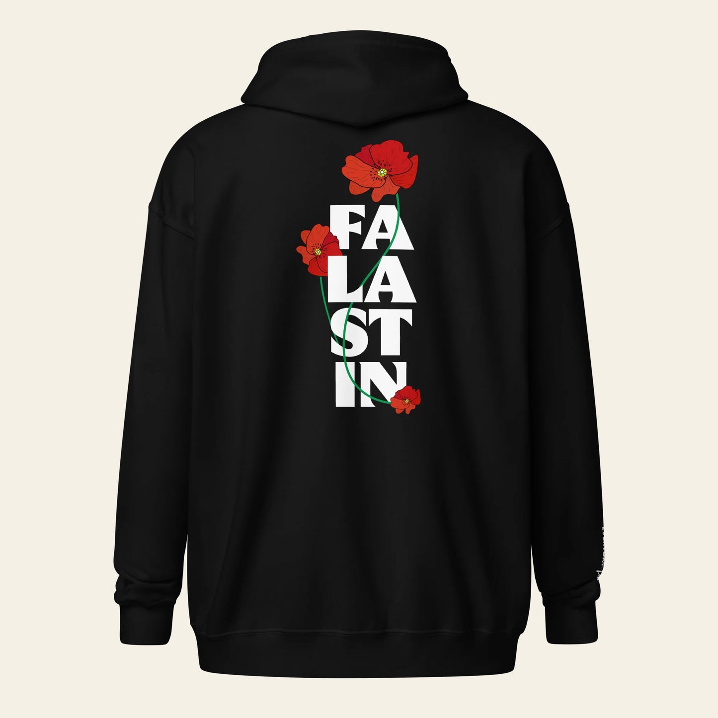 Falastin Poppy Zip Hoodie (Unisex)