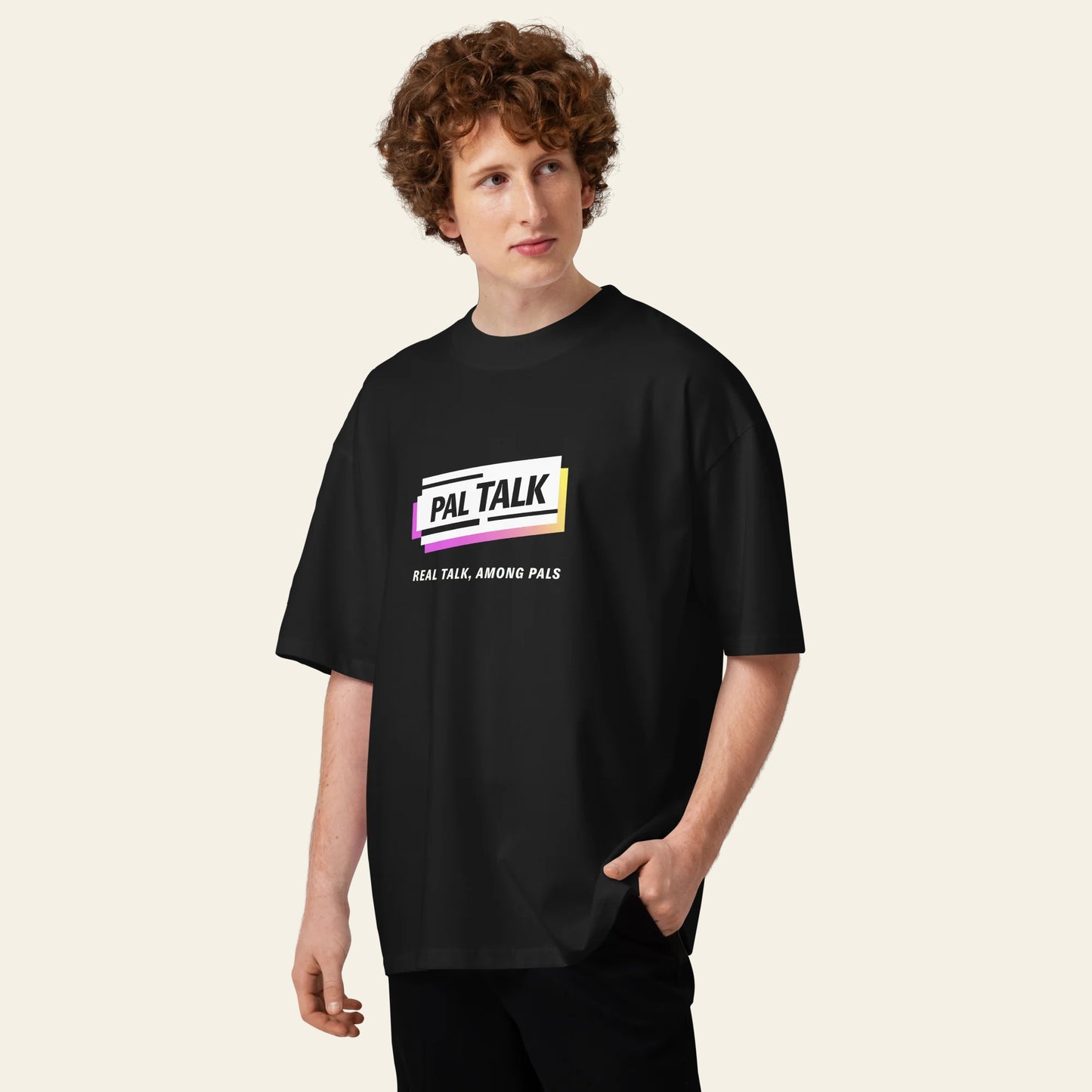 PalTalk Unisex organic oversized high neck t-shirt