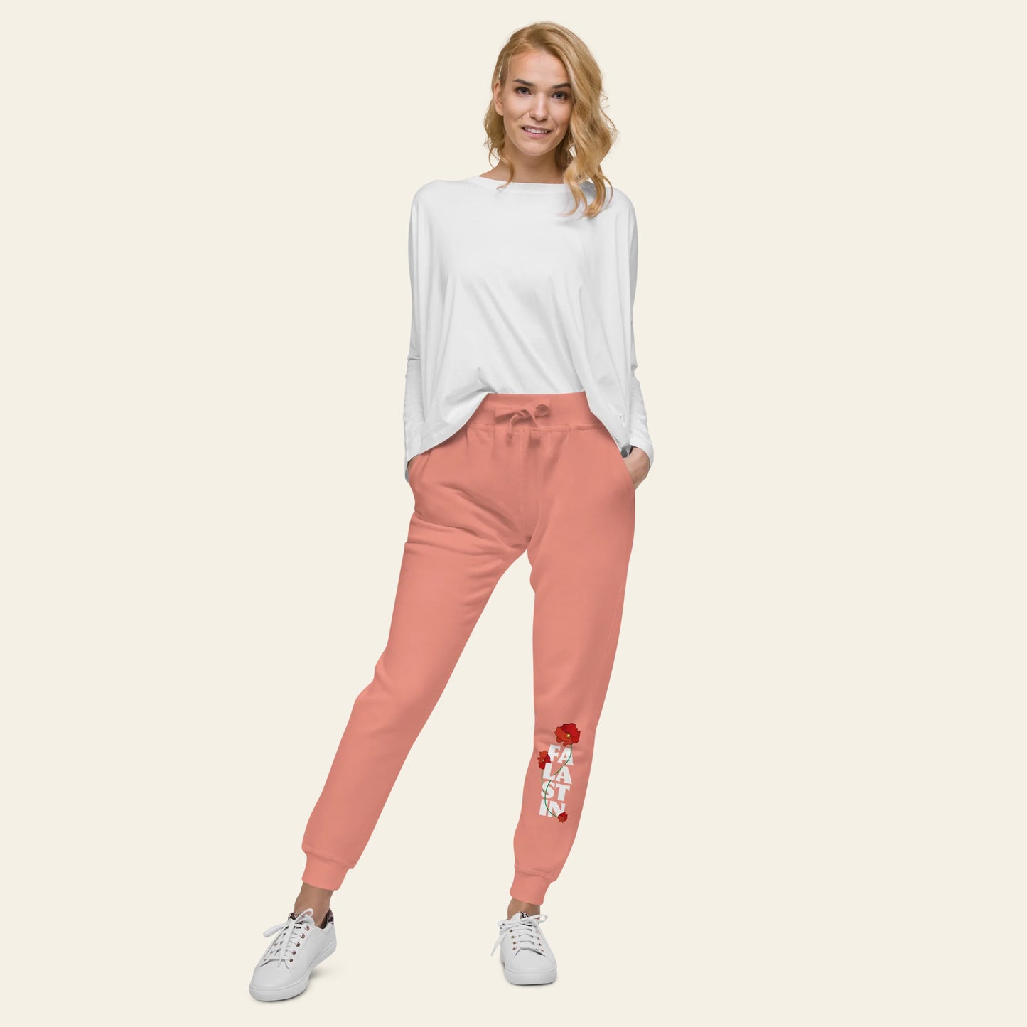 Falastin Poppy fleece sweatpants (Unisex)