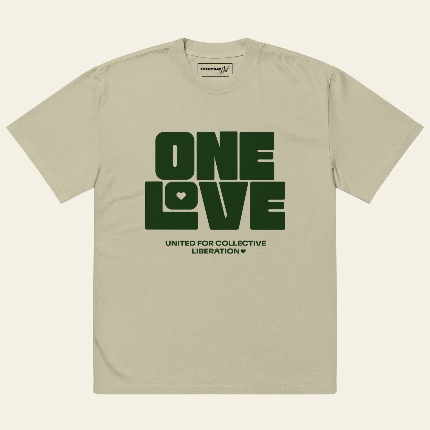 One Love Oversized faded t-shirt (Unisex)