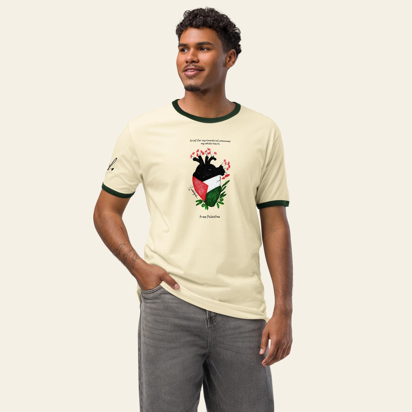 My Whole Heart Unisex ringer t-shirt