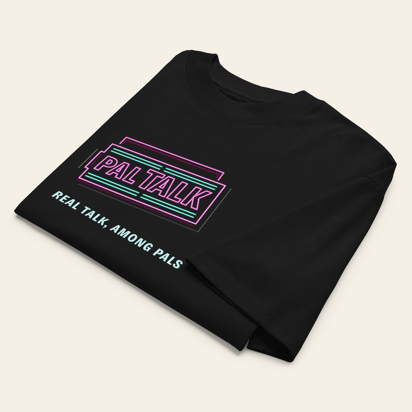 Neon PalTalk Unisex organic oversized high neck t-shirt