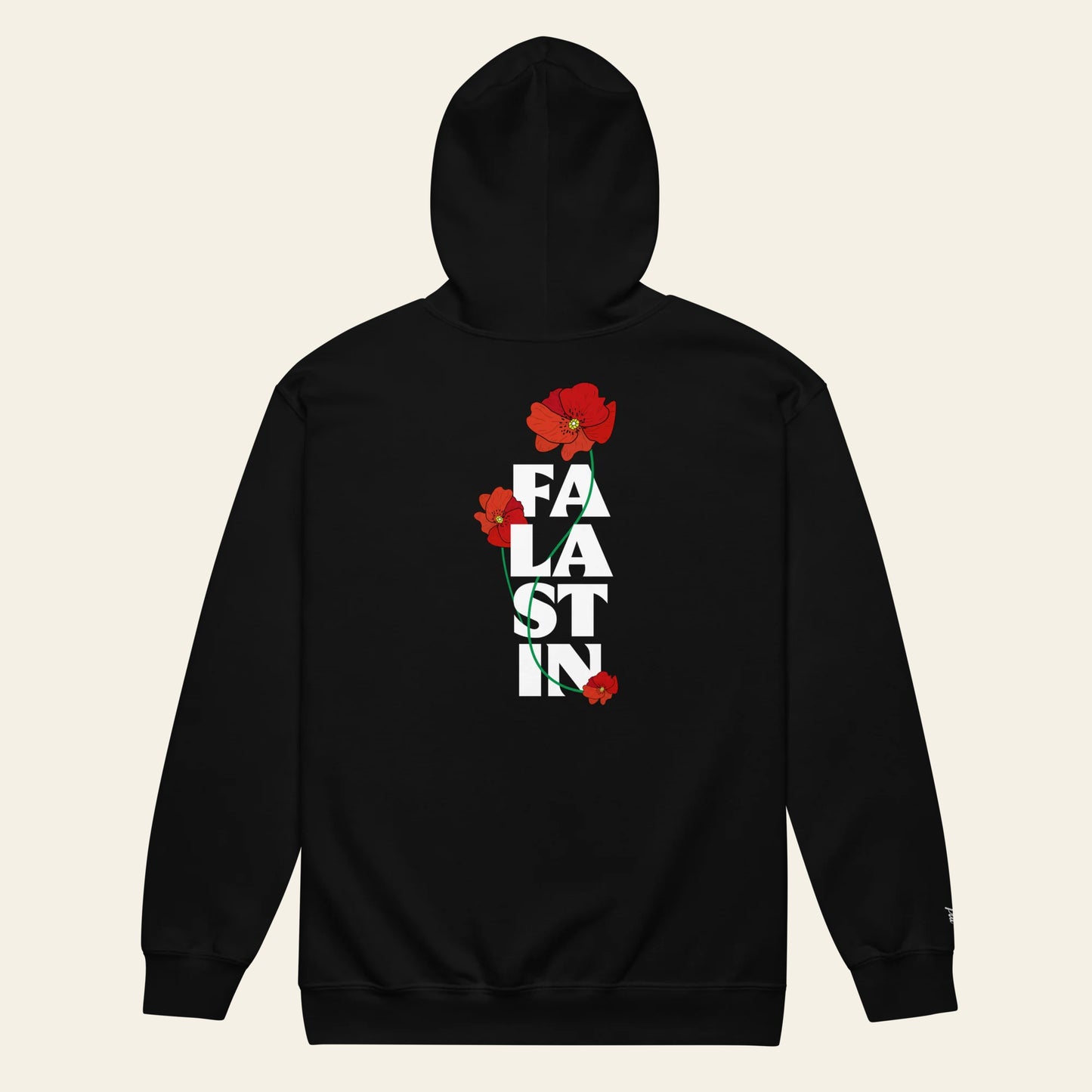 Falastin Poppy Zip Hoodie (Unisex)