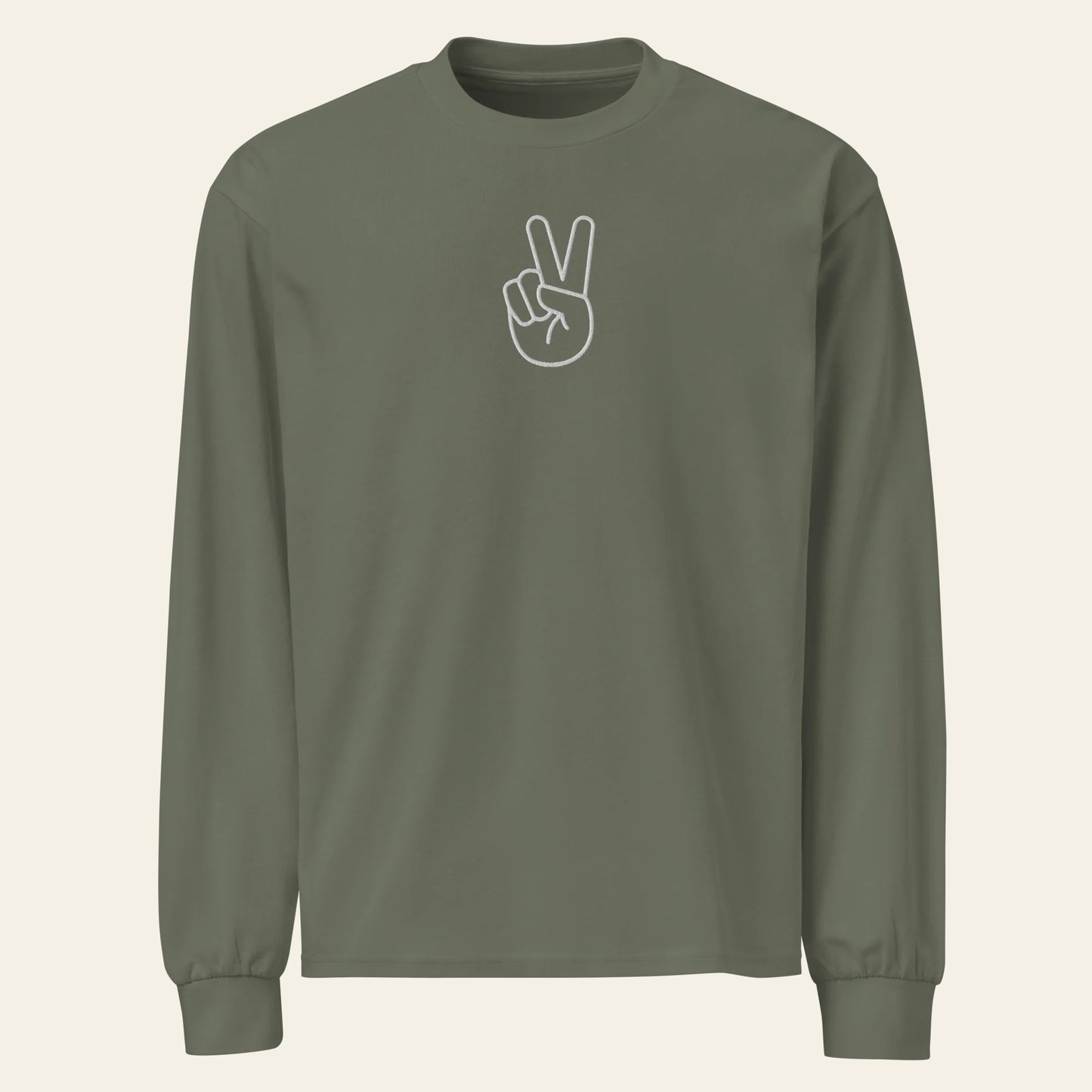 Peace Embroidered long sleeve shirt