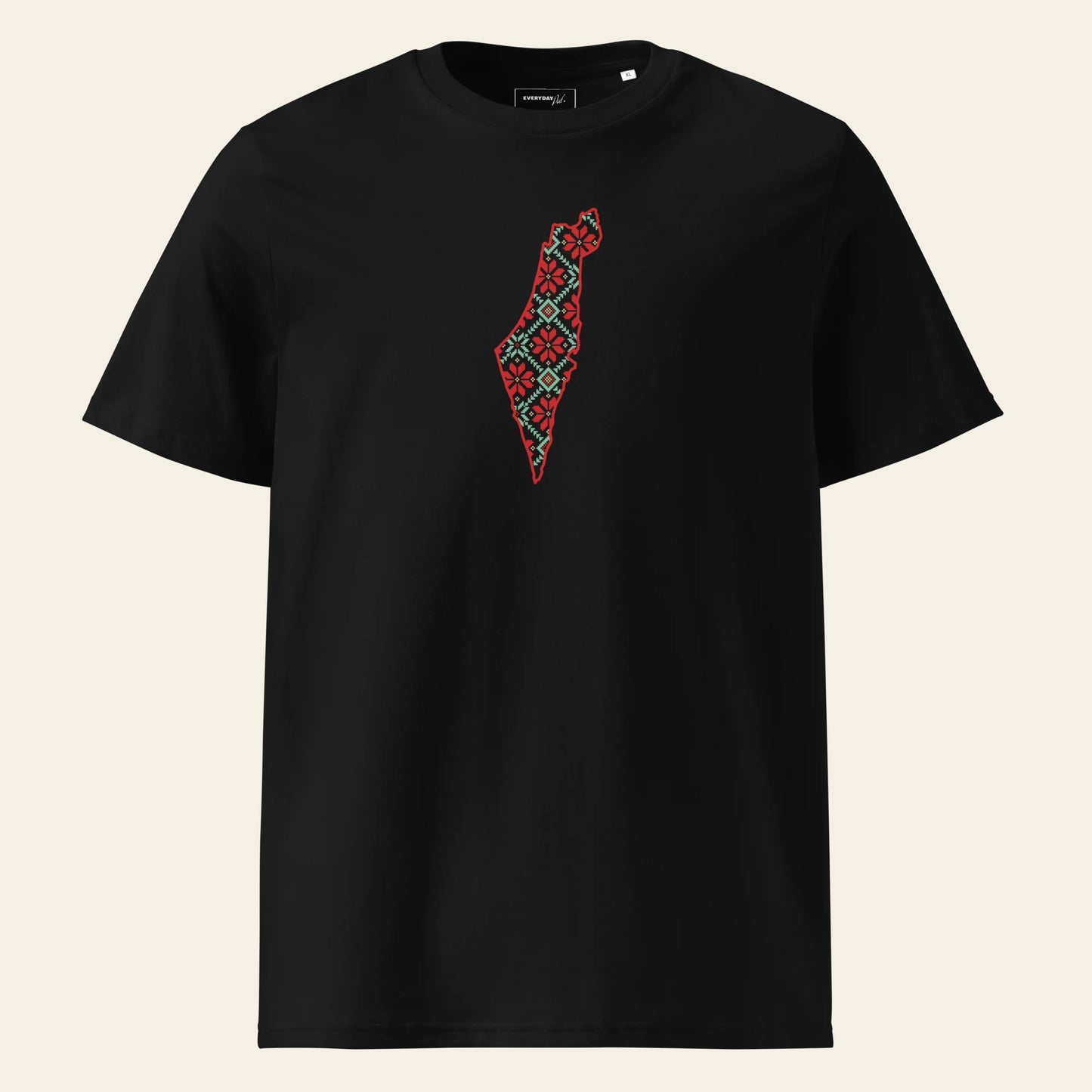 Palestine Unisex organic ribbed neck t-shirt