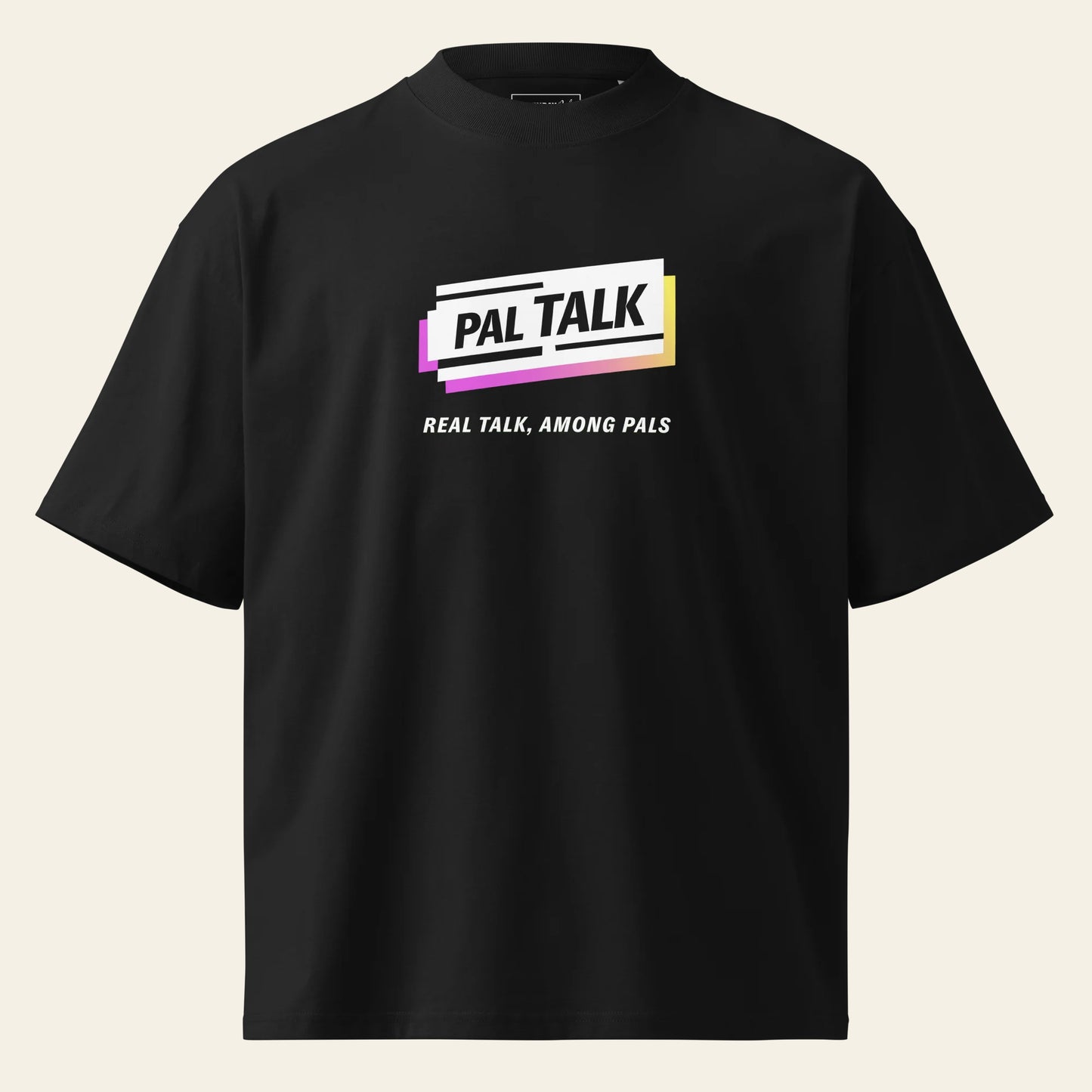 PalTalk Unisex organic oversized high neck t-shirt