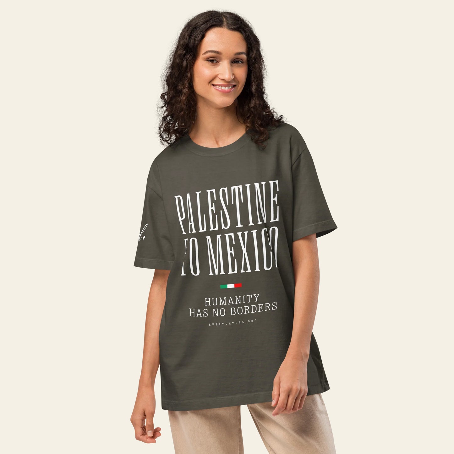 Palestine to Mexico Humanity oversized t-shirt (Unisex)
