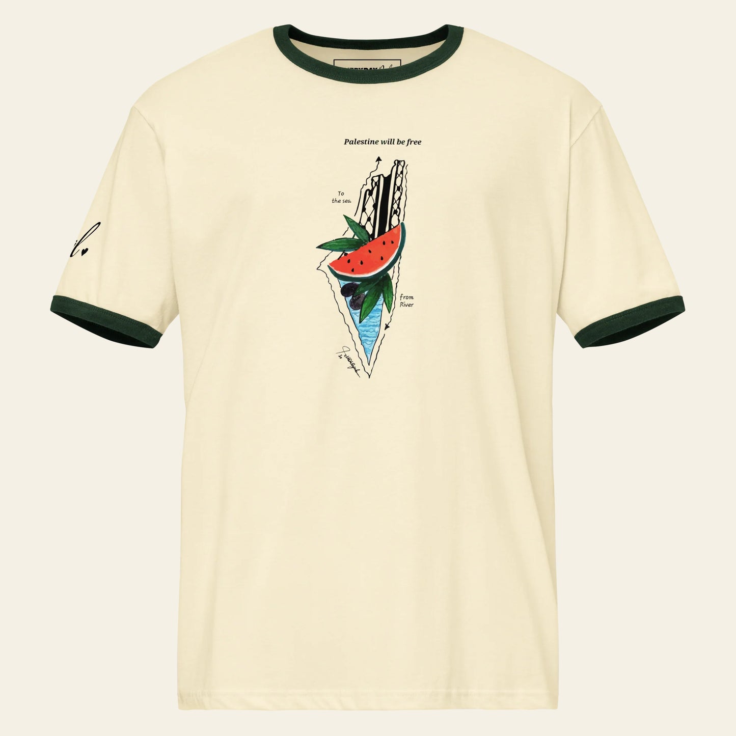 From River To The Sea Unisex ringer t-shirt