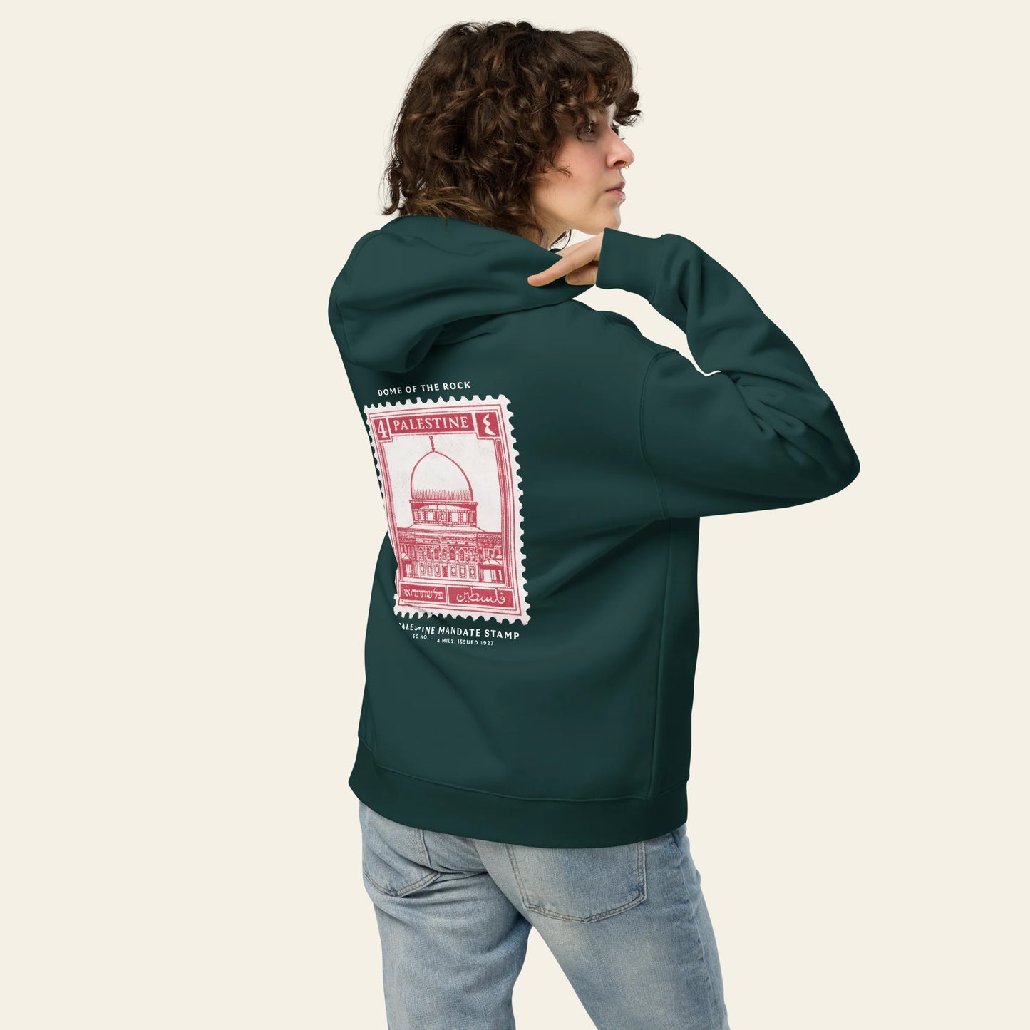 Palestine Stamp oversized hoodie (Unisex)