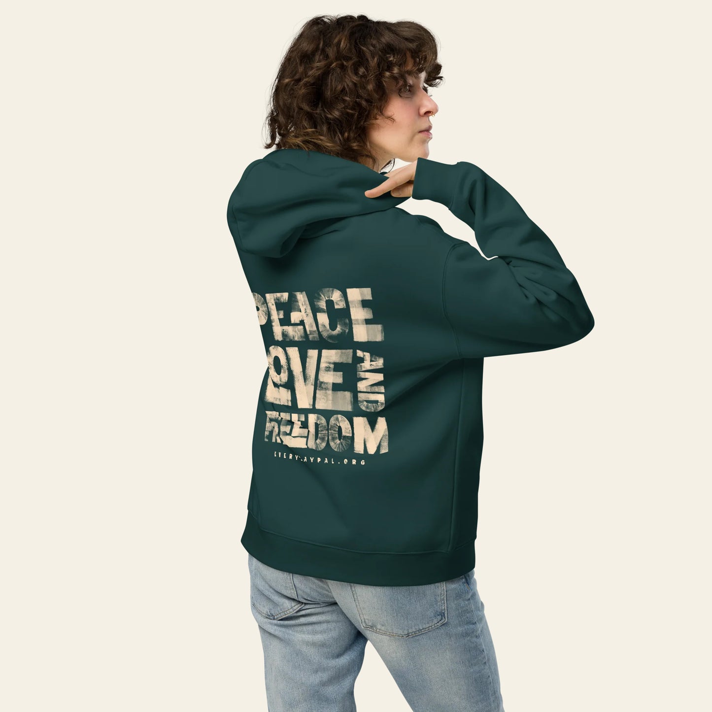 Peace Love & Freedom Oversized Hoodie