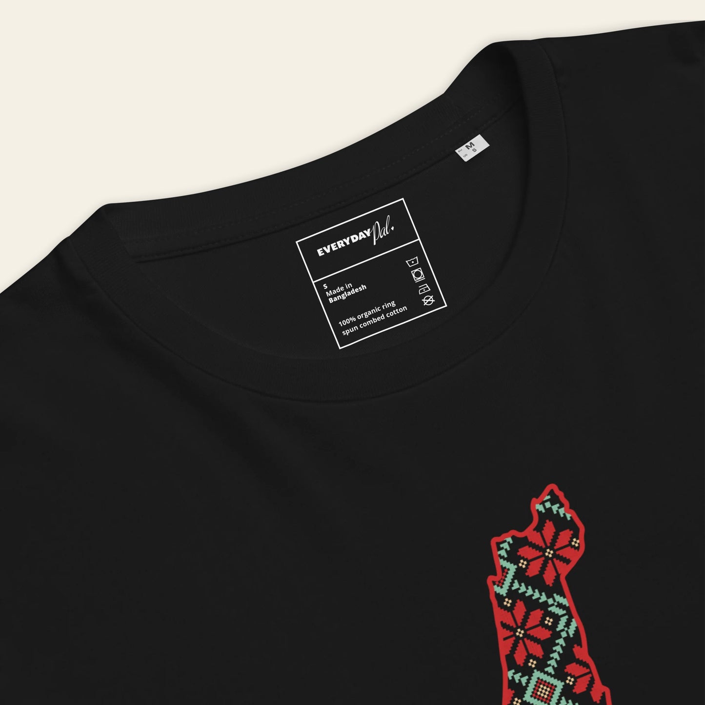 Palestine Unisex organic ribbed neck t-shirt