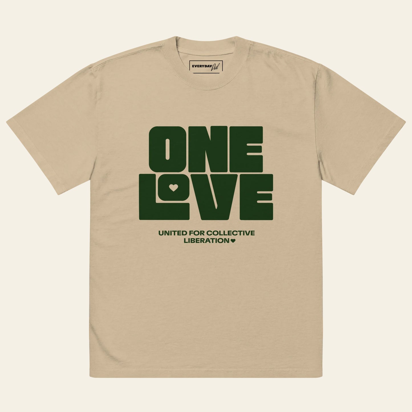 One Love Oversized faded t-shirt (Unisex)