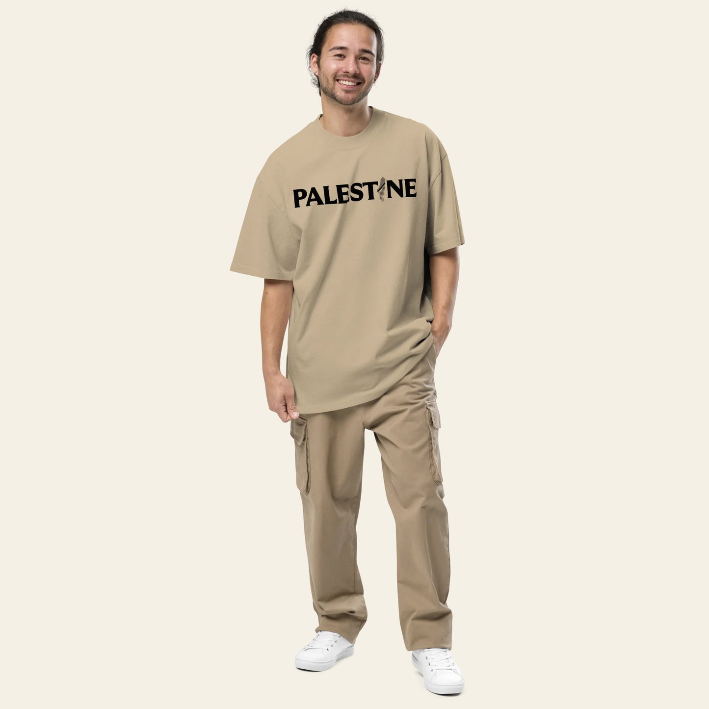 Palestine Oversized faded t-shirt