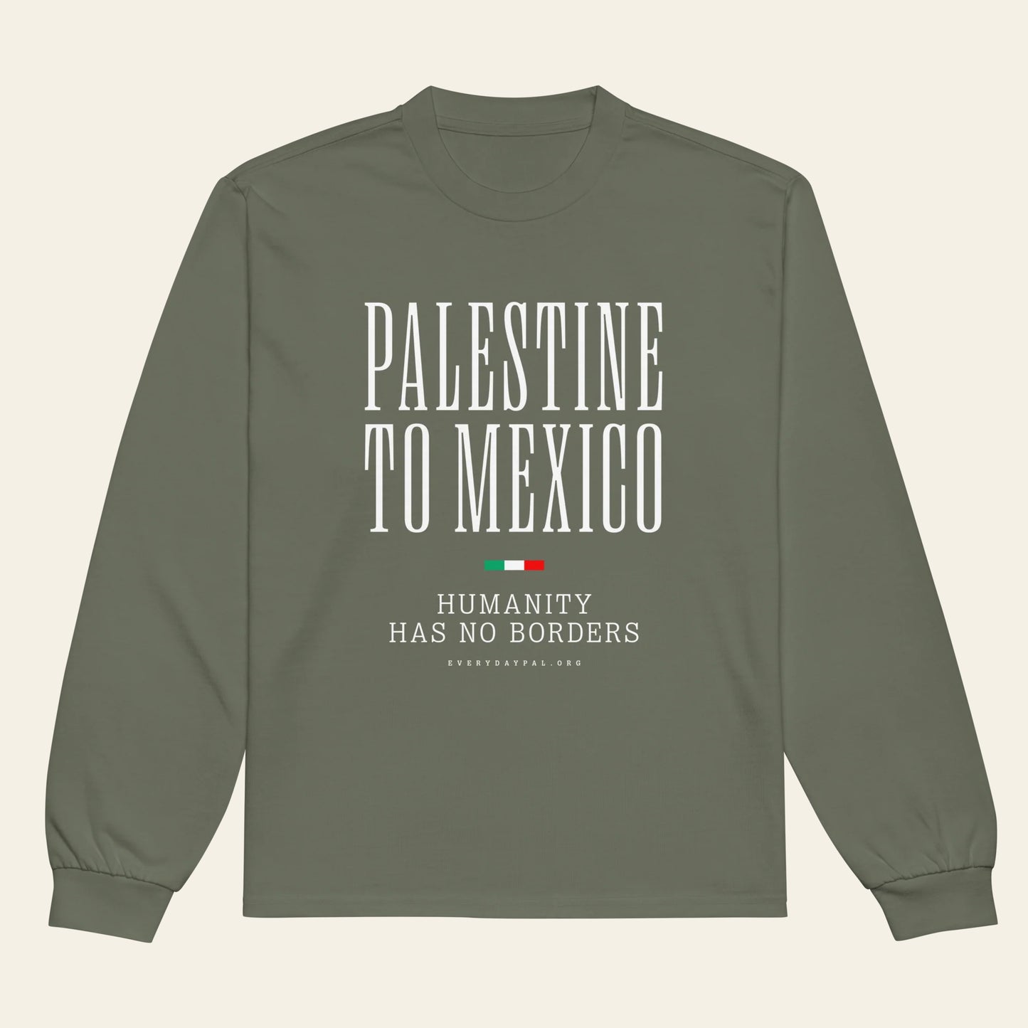 Palestine to Mexico heavyweight long sleeve shirt